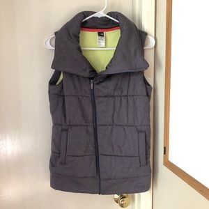 The North Face soft vest grayish-blue Like New!